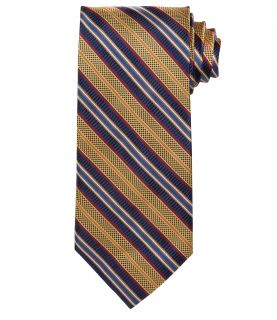 Signature Gold Textured Track Stripe Tie JoS. A. Bank