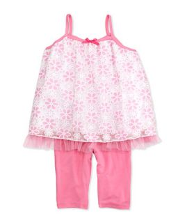 Lace Tunic & Leggings Set, Pink, 12 24 Months