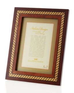 Scroll Marquetry Wood Photo Frame, 4 x 6