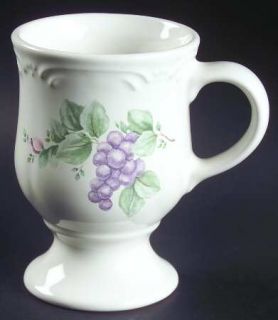 Pfaltzgraff Grapevine Pedestal Mug, Fine China Dinnerware   Stoneware,Purple Gra
