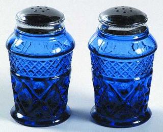 Imperial Glass Ohio Cape Cod Blue (Ultra) Salt and Pepper Set   Stem #1602, Ultr