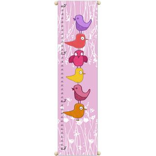Pink and Purple Birds Growth Chart