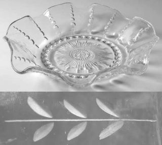 Federal Glass  Columbia Clear 10 inch ruffled bowl   Depression Glass,Clear