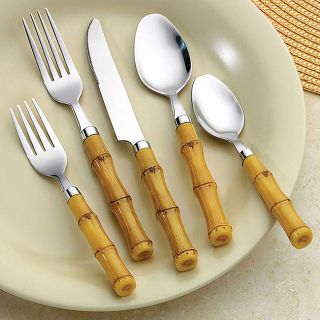 Bellamo Bamboo 26 piece Flatware Set