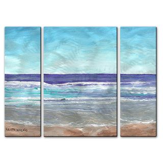 Keith Wilke Bright Surf 3 piece Metal Wall Art Set (MediumSubject LandscapesImage dimensions 23.5 inches tall x 34 inches wide )