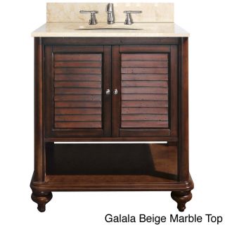 Orlando Antique Brown 30 inch Vanity With Granite Top And Sink