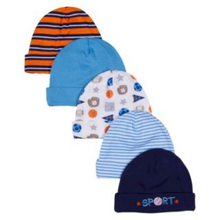 Gerber Onesies Newborn Boys 5 Pack Sports Hats   Assorted