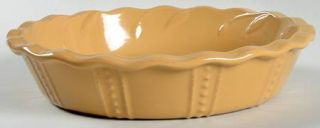 Signature Sorrento Wheat (Gold) Pie/Baking Plate, Fine China Dinnerware   Mustar