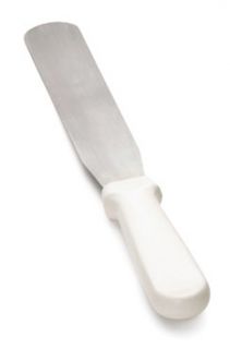 Tablecraft 8 in Icing Spatula w/ White ABS Handle, Stainless Steel Blade