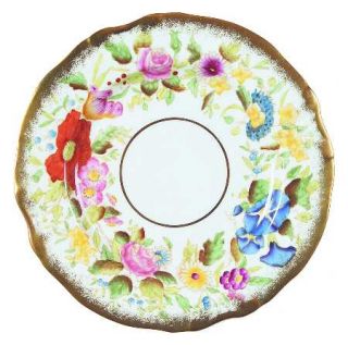 Hammersley Queen Ann Dessert/Pie Plate, Fine China Dinnerware   Floral Rim,Scall