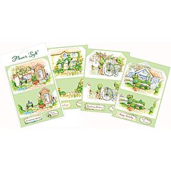Flower Soft Country Village Cottages Card Toppers