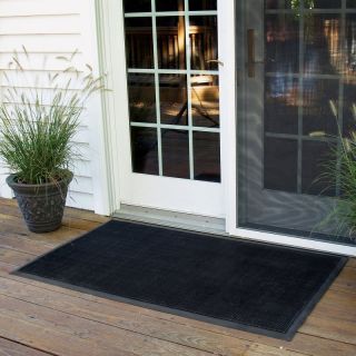 NoTrax Rubber Brush Outdoor Rug   Black   345S2846BL, 2.3 x 3.8 ft. Rectangle