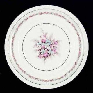 Regal Vellum Rev6 Dinner Plate, Fine China Dinnerware   Blue & Pink Flowers, Bro