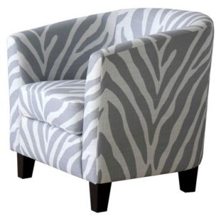 Skyline Upholstered Chair Portland Upholstered Tub Chair   Gray/White Zebra