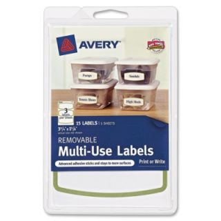 Avery Removable Multi Use Labels 41448, Green Border, 3 3/4 x