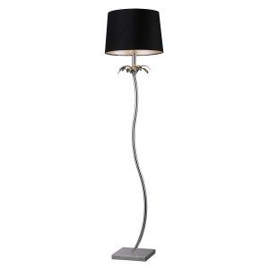 Dimond Lighting DMD D1489 Carlisle Floor Lamp with Black Faux Silk Shade & Silve