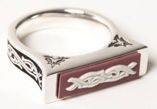 Wedgwood Jasperware Jewelry (Size 8 1/2) Sterling Ring, Fine China Dinnerware  