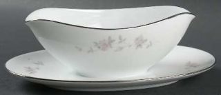 Noritake Bellemead Gravy Boat with Attached Underplate, Fine China Dinnerware  