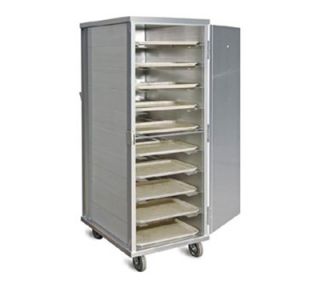 Piper Products Enclosed Tray Delivery Cart, 10 Tray Capacity, 1 Trays Per Slide, Aluminum