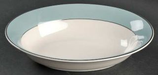 Syracuse Fascination 10 Oval Vegetable Bowl, Fine China Dinnerware   Blue/Green
