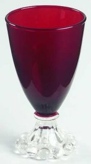 Anchor Hocking Boopie Red Juice/Wine Glass   Red Bowl, Clear Stem