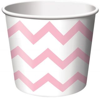 Chevron Stripe Treat Cups   Classic Pink (6)