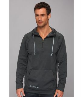 Cinch 1/4 Zip Hooded Tech Fleece Mens Long Sleeve Pullover (Gray)