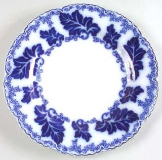 Johnson Brothers Normandy (Flow Blue) Luncheon Plate, Fine China Dinnerware   Fl