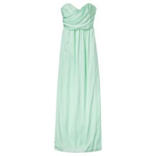 TEVOLIO Womens Plus Size Satin Strapless Maxi Dress   Cool Mint   24W