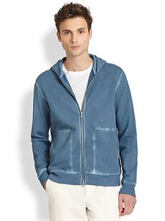 Theory Danen Hooded Sweatshirt   Ocean