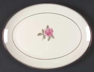 Franciscan Huntington Rose 12 Oval Serving Platter, Fine China Dinnerware   Pin