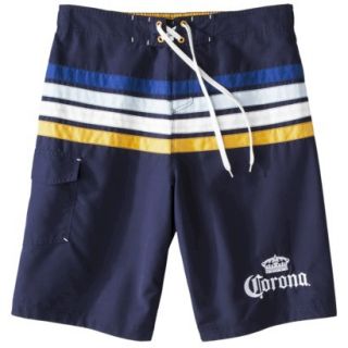 Mens Corona Board Shorts   Navy/Stripes XL