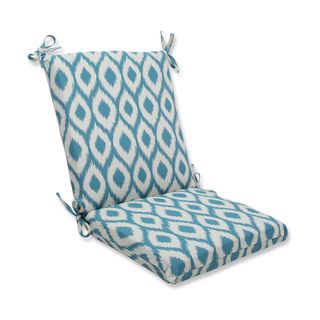 Pillow Perfect Squared Corners Chair Cushion With Bella dura Shivali Turquoise/cream Fabric (Turquoise 100 percent Solution Dyed Bella Dura PolyolefinFill material 100 percent Polyester FiberSuitable for indoor/outdoor use. Collection Bella Dura Shivali