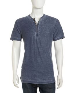 Muralla Soft Faded Henley, Navy