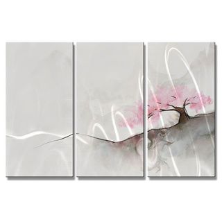 Christopher Price Sumi Plum Metal Wall Hanging (LargeSubject LandscapesOuter dimensions 23.5 inches high x 38 inches wide x 1 inches deep )