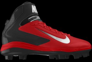 Nike Air Huarache Pro Mid MCS iD Custom Kids Baseball Cleats (3.5y 6y)   Red
