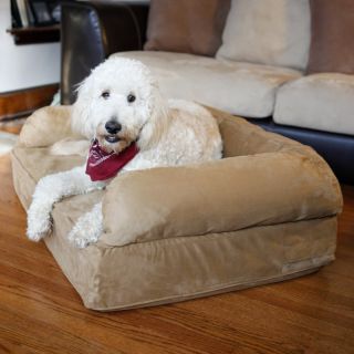 Snoozer Luxury Dog Sofa with Memory Foam Buckskin   69123, Small   30L x 20W x