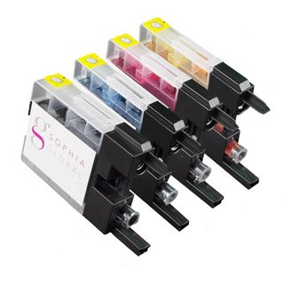 Sophia Global Brother Lc79 Compatible 4 piece Ink Cartridge Replacement Set (Black, cyan, magenta, yellowPrint yield Up to 2400 pages for the black cartridge and up to 1200 pages per color cartridgeModel SG1eaBrotherLC79BCMYQuantity One (1) black, one 