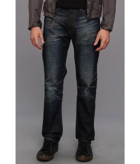 Denim & Leathers by Andrew Marc 16 Straight Blue Athletic Denim Jean in Indigo Mens Jeans (Blue)