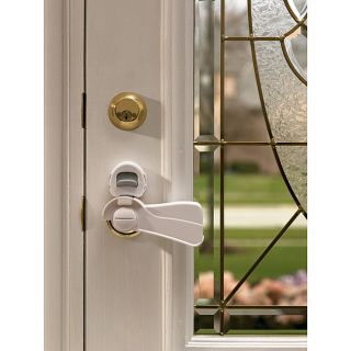 Kidco White Door Lever Lock (WhiteKeeps kids from opening doorsNo tools needed for installationNo need to disassemble lock to installAutomatically resets after useLocks one side of door while allowing access on the otherMultiple award winnerConveniently l
