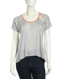 Mixed Media Arched Top, Heather Gray