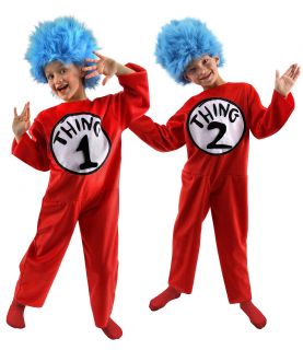 Dr. Seuss The Cat in the Hat   Thing 1 and Thing 2 Child Costume