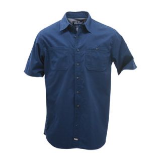 Walls Short Sleeve Brushed Twill Shirt   Navy, Medium, Model 56251