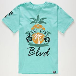 Maui Life Boys T Shirt Mint In Sizes Large, Small, Medium, X Large For Wom