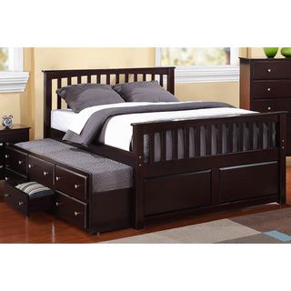Full size 3 drawer, Twin Trundle Captain Bed