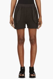 Silent By Damir Doma Charcoal Grey Knit Pleated Plinci Shorts