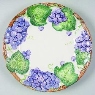 Fitz & Floyd Grape Arbor Salad Plate, Fine China Dinnerware   Stoneware,Purple