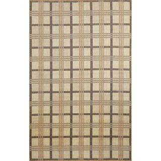 Checkered Ivory/ Brown Outdoor Rug (3 X 5)