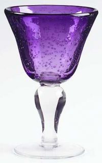 Artland Crystal Iris Plum Wine Glass   Plum Bowl, Bubble Glass