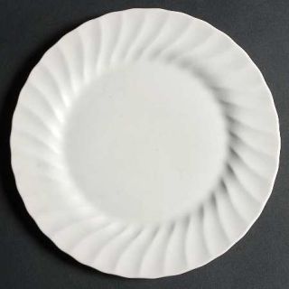 Myott Staffordshire Myo2 Dinner Plate, Fine China Dinnerware   All White, Swirl